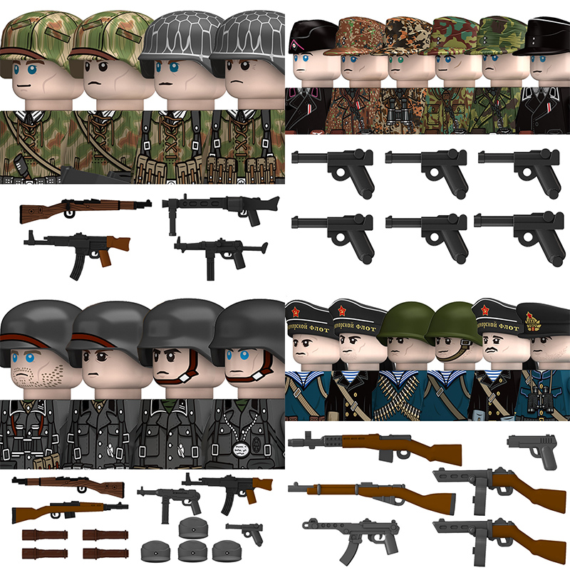 Lego Minifigure Holder - WW2 Militaire Duitse Noord-Afrikaanse Legioen Soldaten