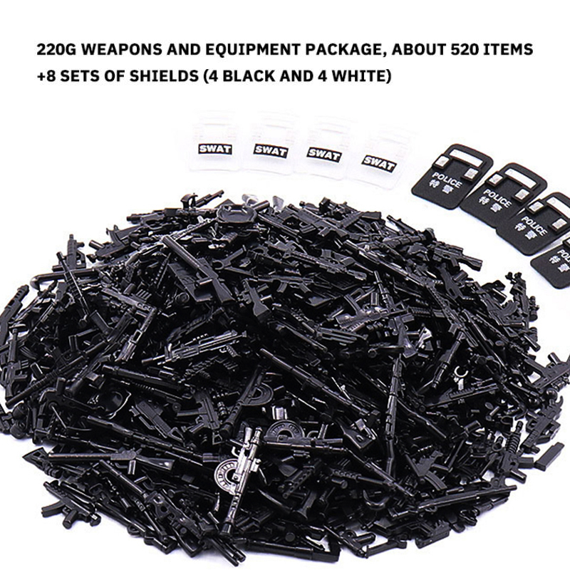 Lego Minifigure Holder - 520PCS Guns Wapens Tas Moderne Militaire